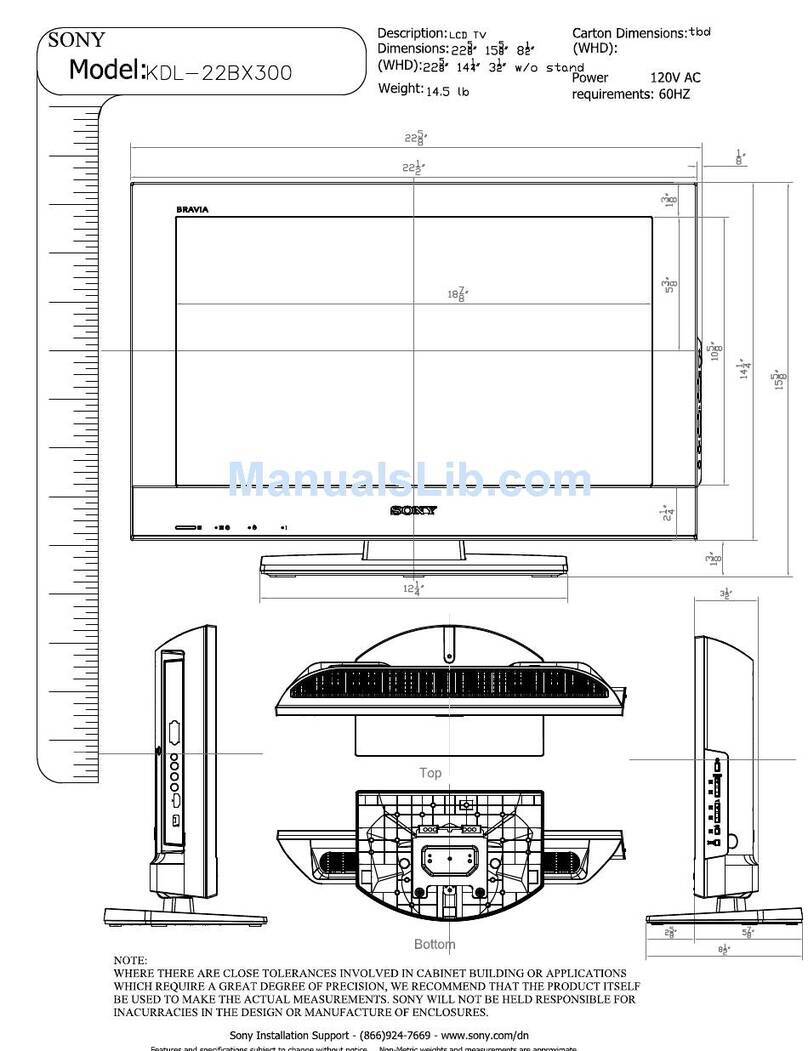 Sony KDL-22BX300 - Bravia Bx Series Lcd... User guide