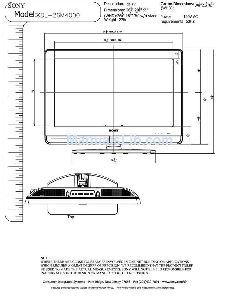Sony KDL-26M4000/R - Bravia M Series Lcd... Guide