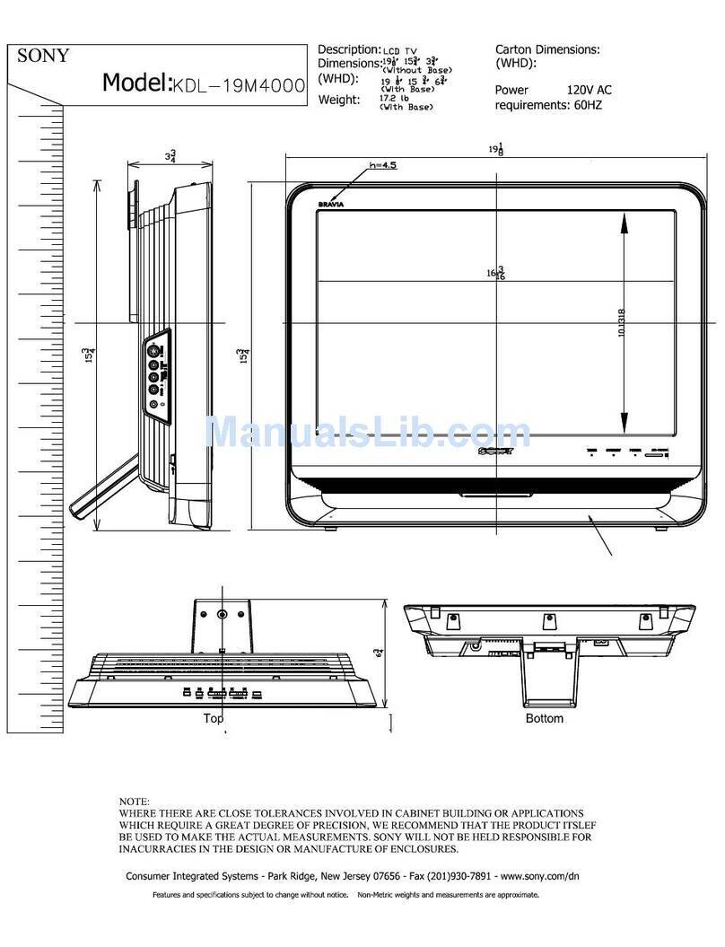 Sony KDL-19M4000/B - Bravia M Series Lcd... Parts list manual