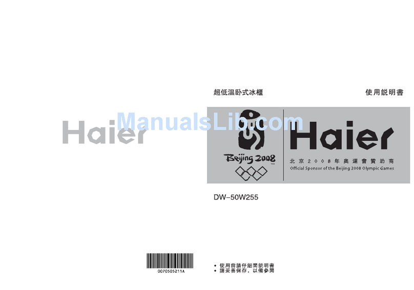 Haier DW-50W255 User manual Haier DW-50W255 User manual