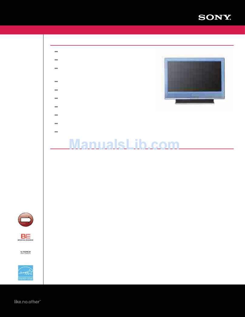 Sony KDL-26S3000LI - 26" Bravia™ S-series Digital Lcd Television;... User manual