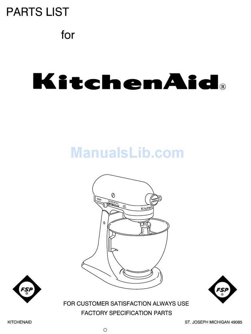 KitchenAid KSM152PSCP - Custom Metallic 5-qt. Stand... User manual