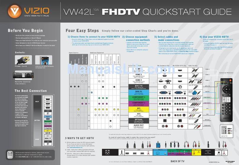 Vizio VW42L - 42 Inch LCD HDTV User manual