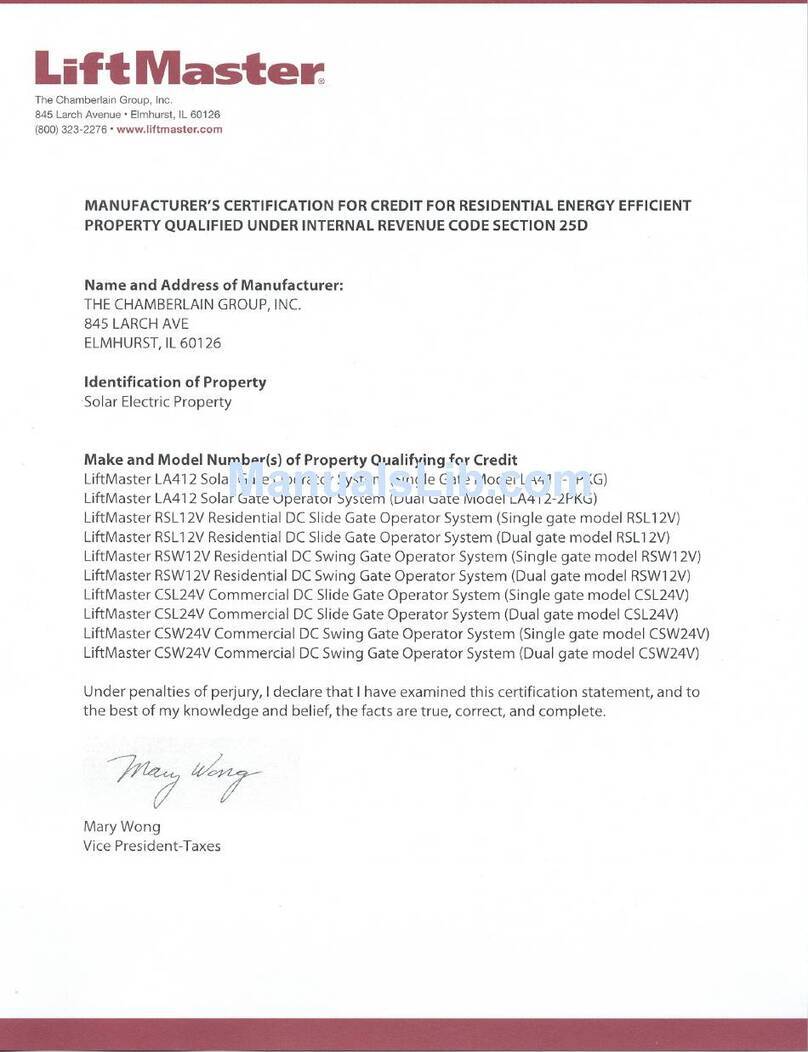 Chamberlain LiftMaster CSL24V User manual