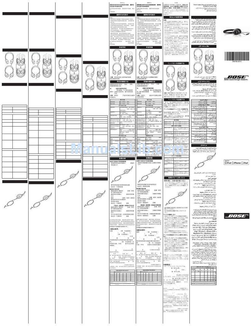 Bose OE2i quick start guide