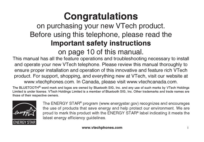 V-tech TD43996974 - 5.8GHz Accessory Handset User manual