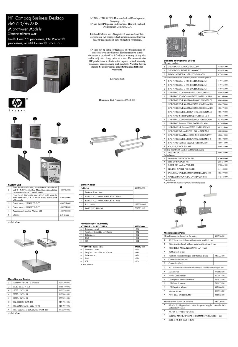 HP Compaq dx2710 Microtower Setup guide HP Compaq dx2710 Microtower Setup guide