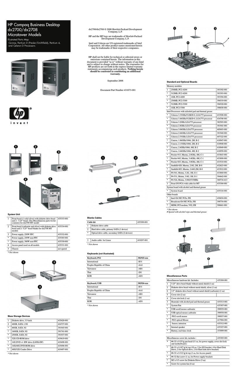 HP Compaq dx2700 Microtower and Small Form... Setup guide
