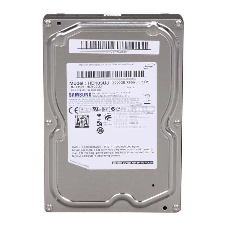 Samsung HD103UJ - SpinPoint F1 Desktop Class 1 TB Hard... User manual