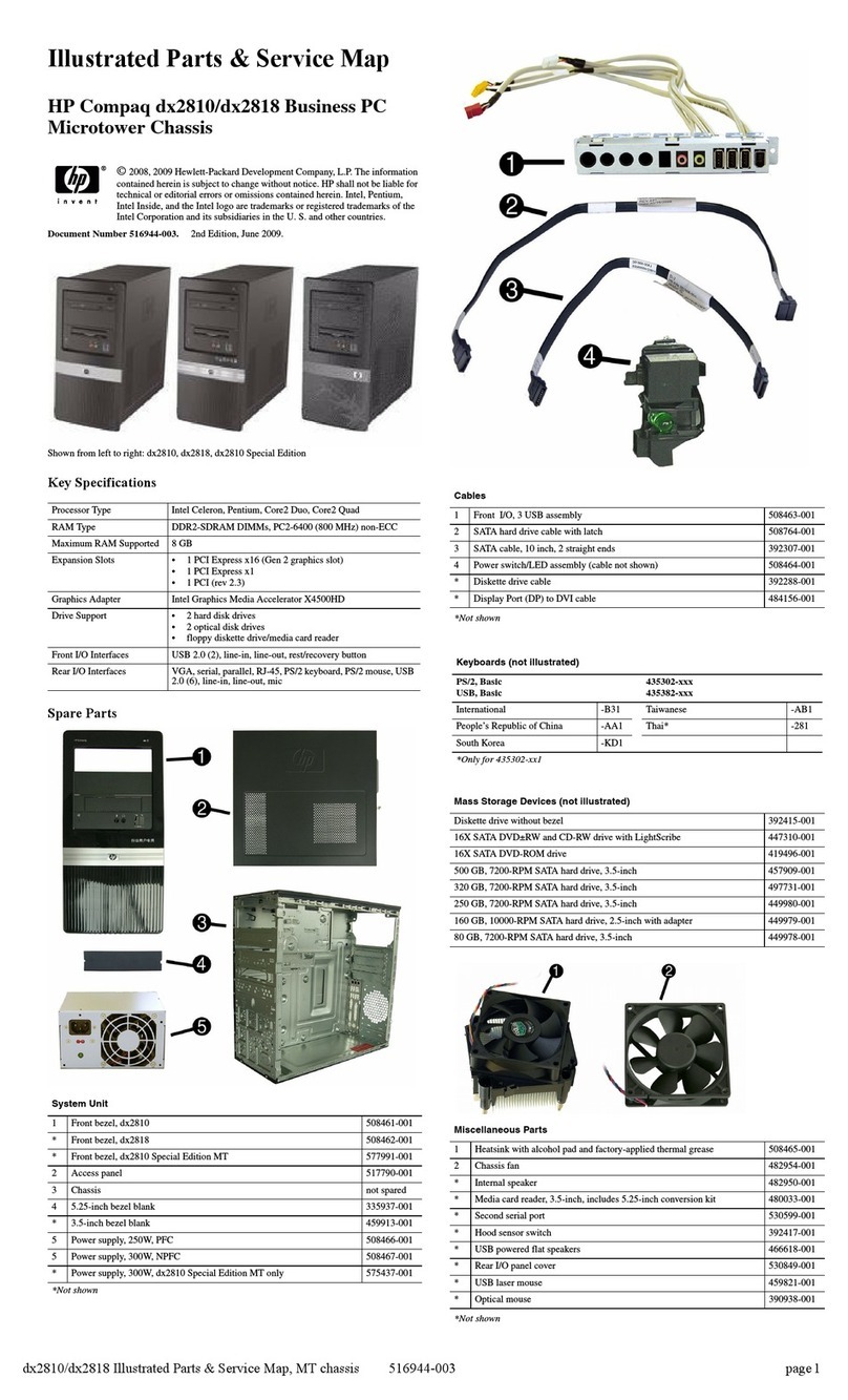 HP Compaq dx2810 Microtower Setup guide