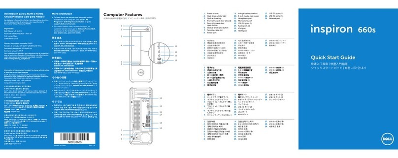 Dell Inspiron 660s quick start guide