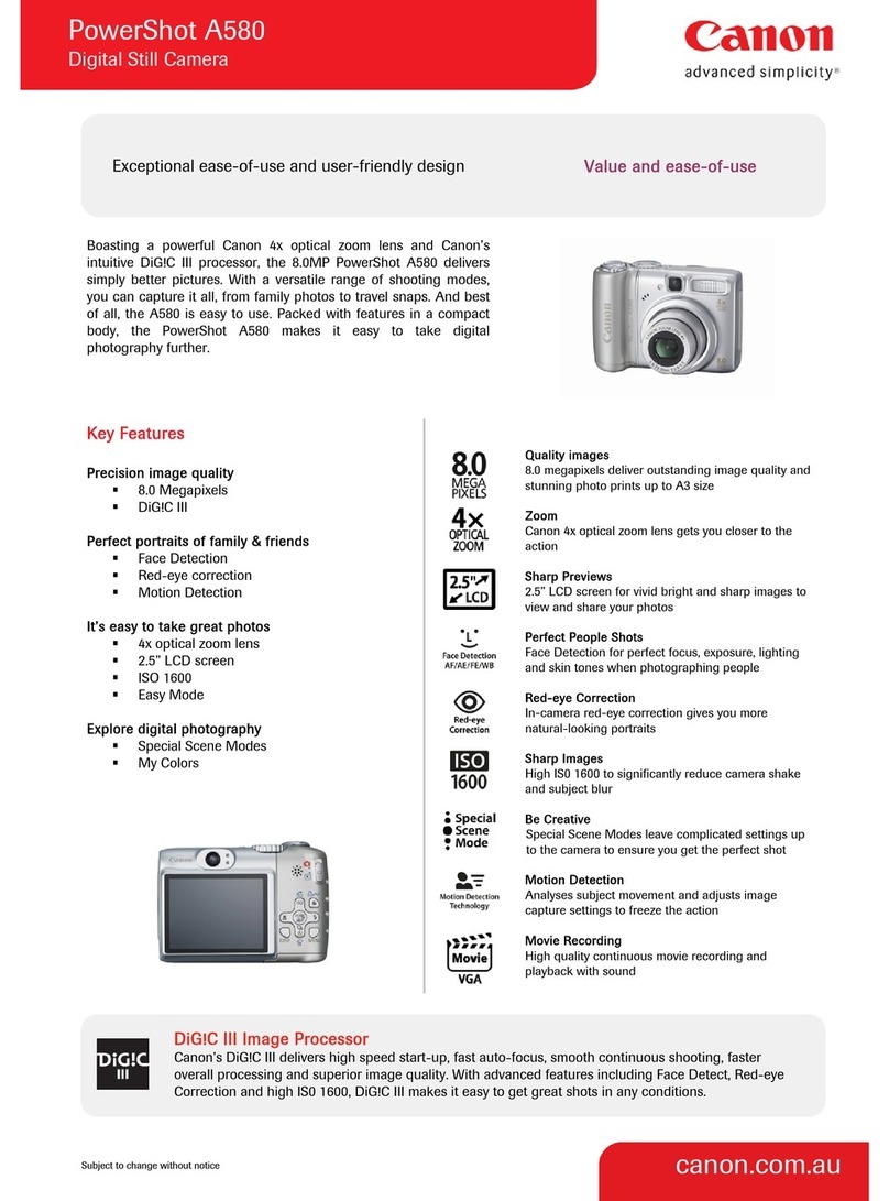 Canon PowerShot A580 User manual