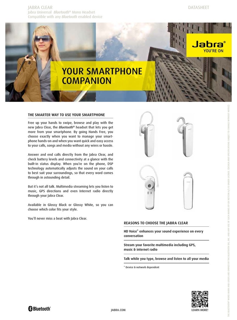 Jabra CLEAR User manual Jabra CLEAR User manual