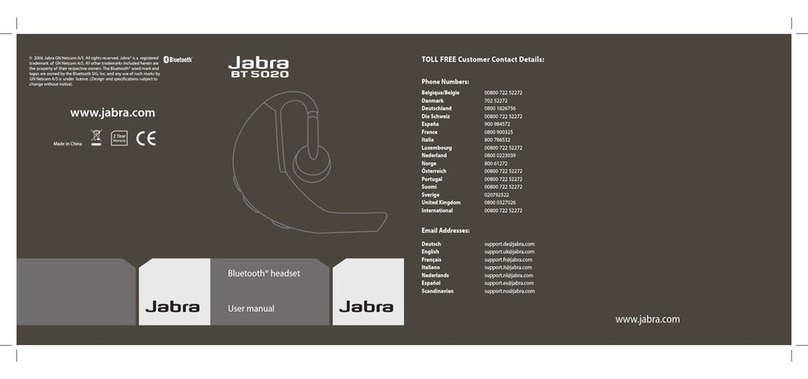 Jabra BT5020 - Headset - Over-the-ear user manual