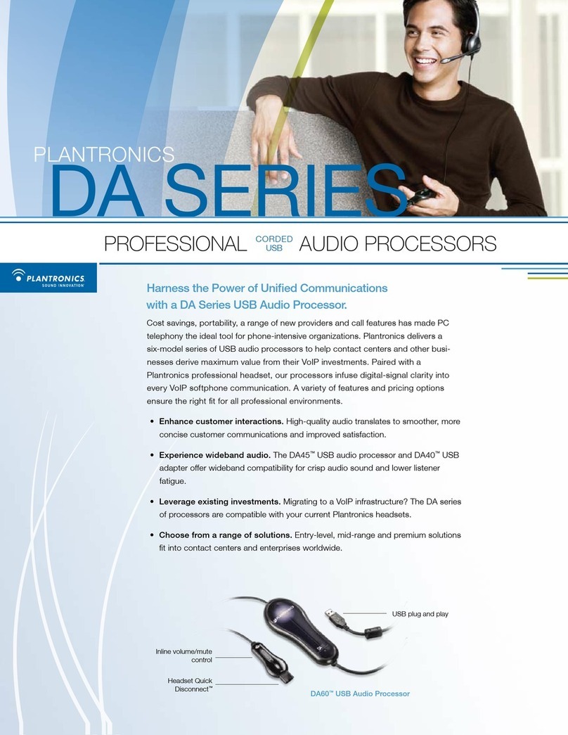 Plantronics Stereo SupraPlus USB User manual