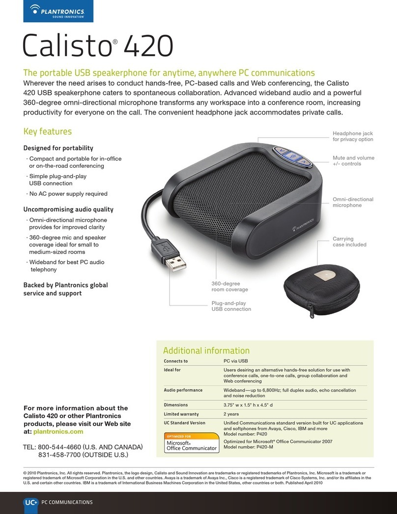 Plantronics Calisto 400 specification