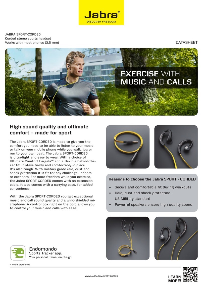 Jabra SPORT - CORDED quick start guide