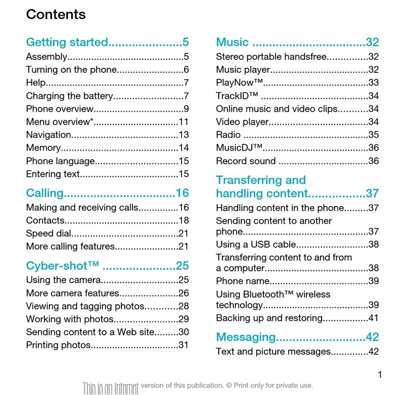 Sony Ericsson C903 Cyber-shot User manual