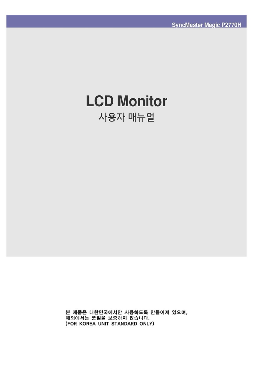 Samsung SyncMaster Magic P2770H User manual Samsung SyncMaster Magic P2770H User manual