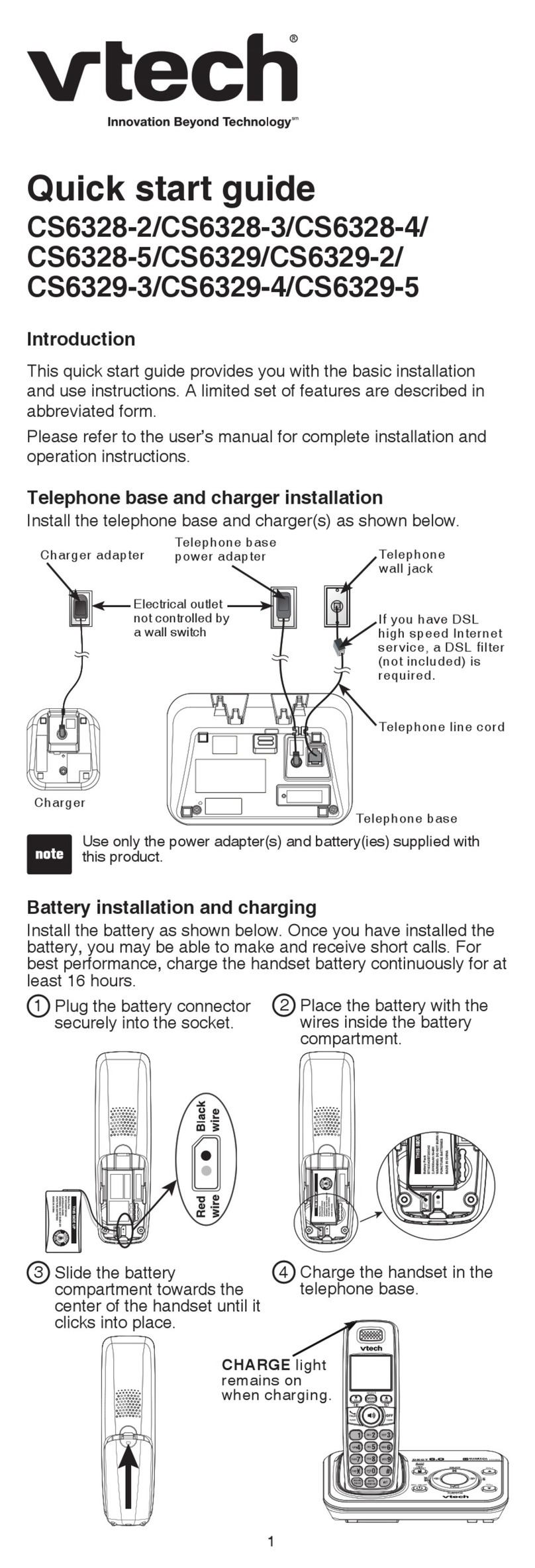 V-tech CS6328-3 User manual