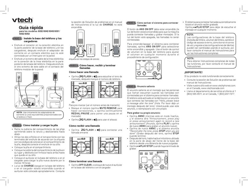 V-tech 6043 - DECT 6.0 Cordless Phone User manual