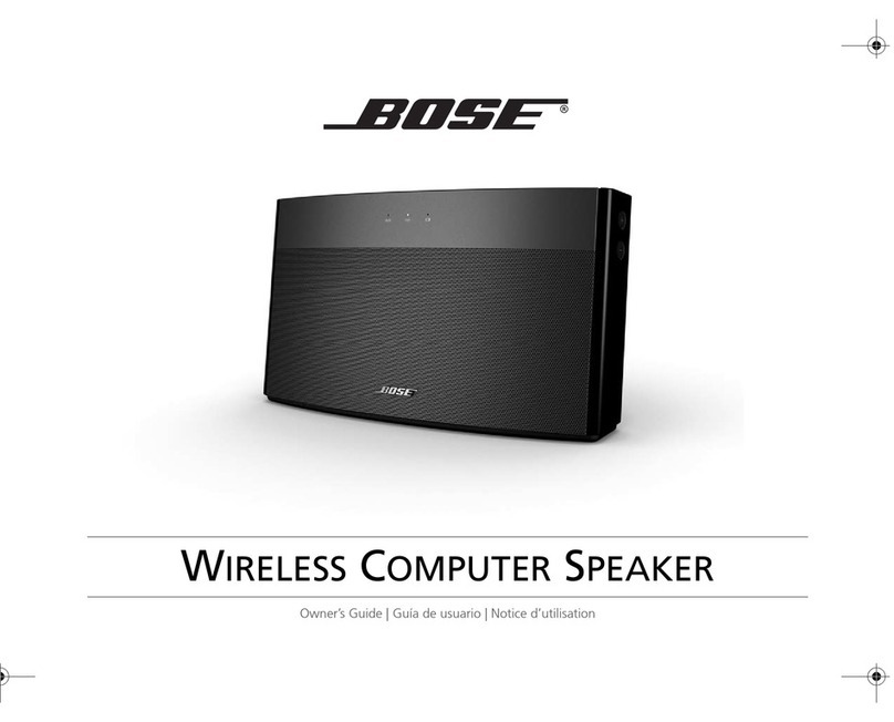 Bose Wireless Computer Speaker User manual