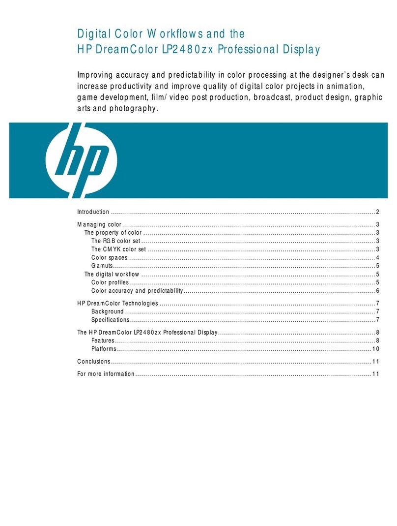 HP LP2480zx - DreamColor - 24" LCD Monitor User manual