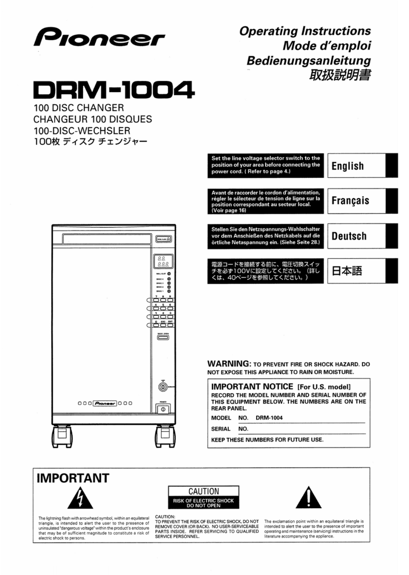 Pioneer DRM-1004 operating instructions