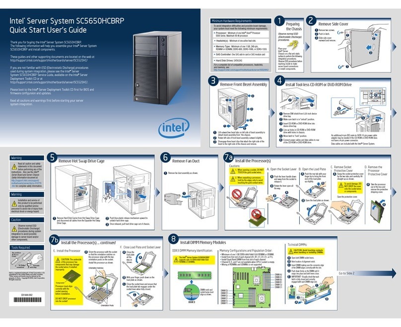 Intel SC5650HCBRP Setup guide