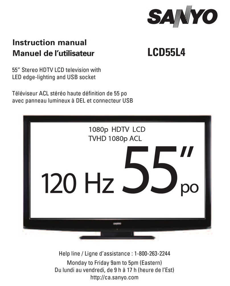 Sanyo LCD55L4 instruction manual