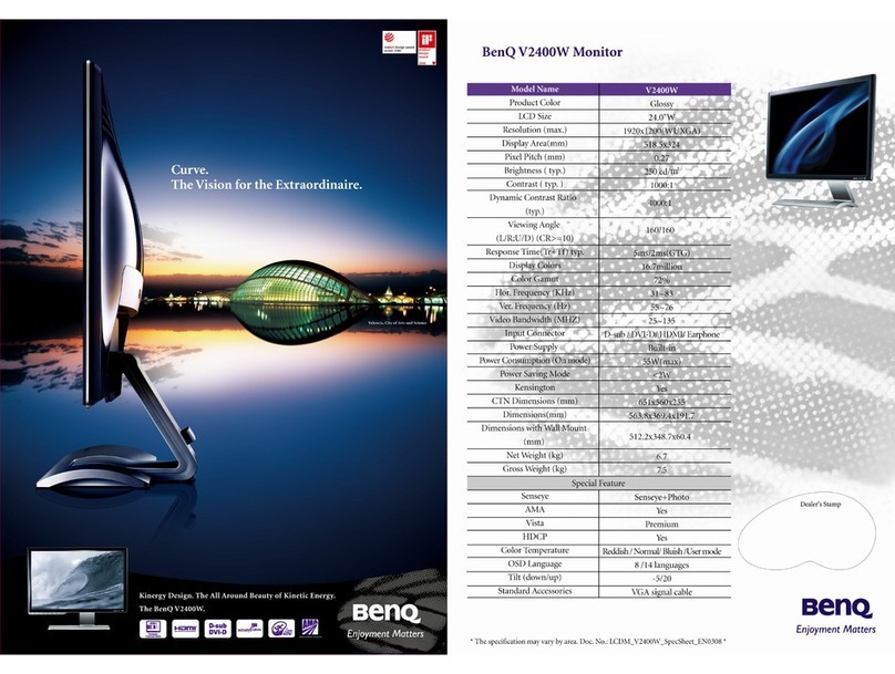 BenQ V2400W User manual