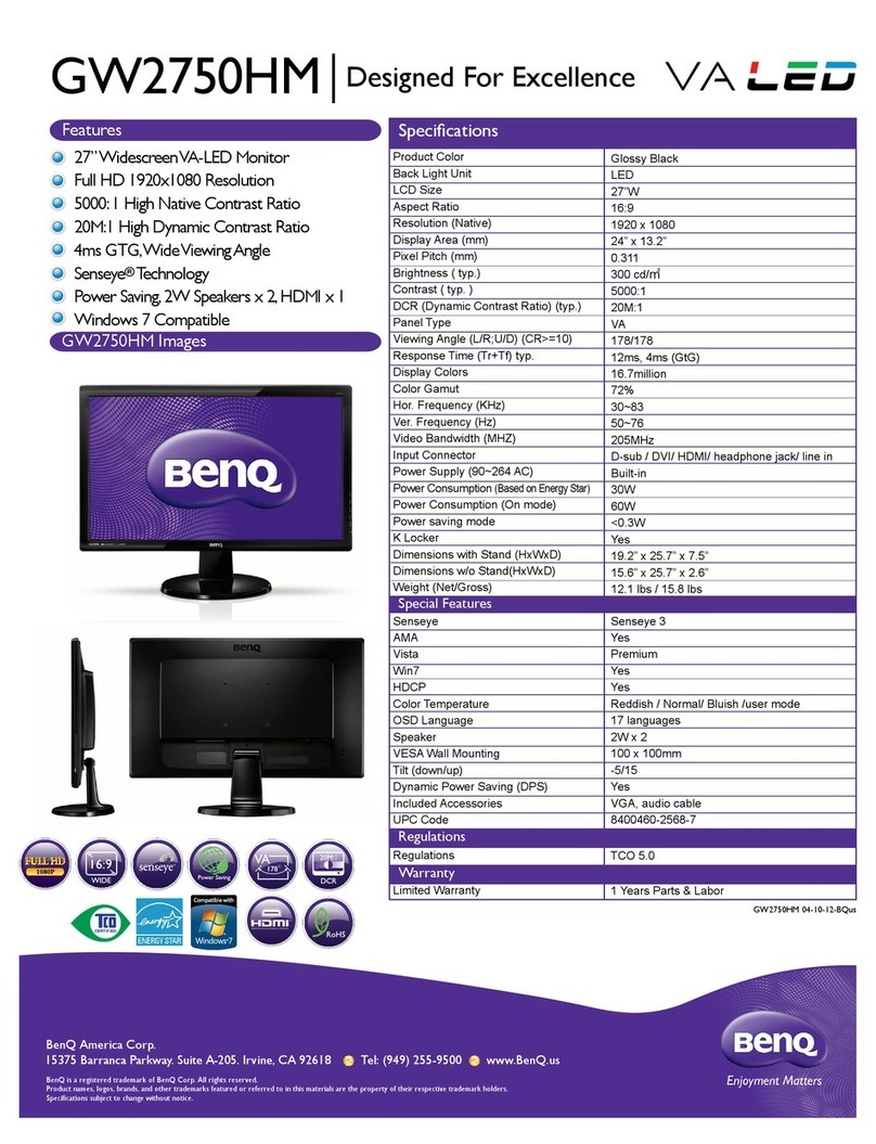 BenQ GW2750HM User manual