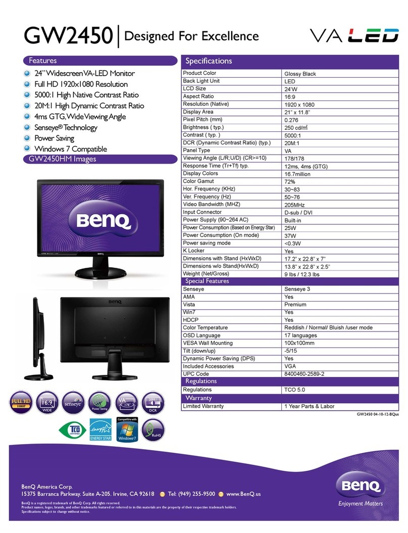 BenQ GW2450 User manual