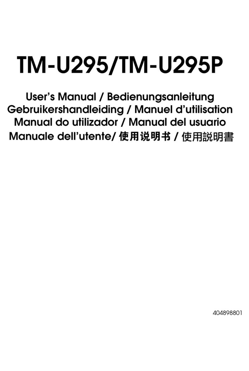 Epson U295P - TM - Receipt Printer User manual