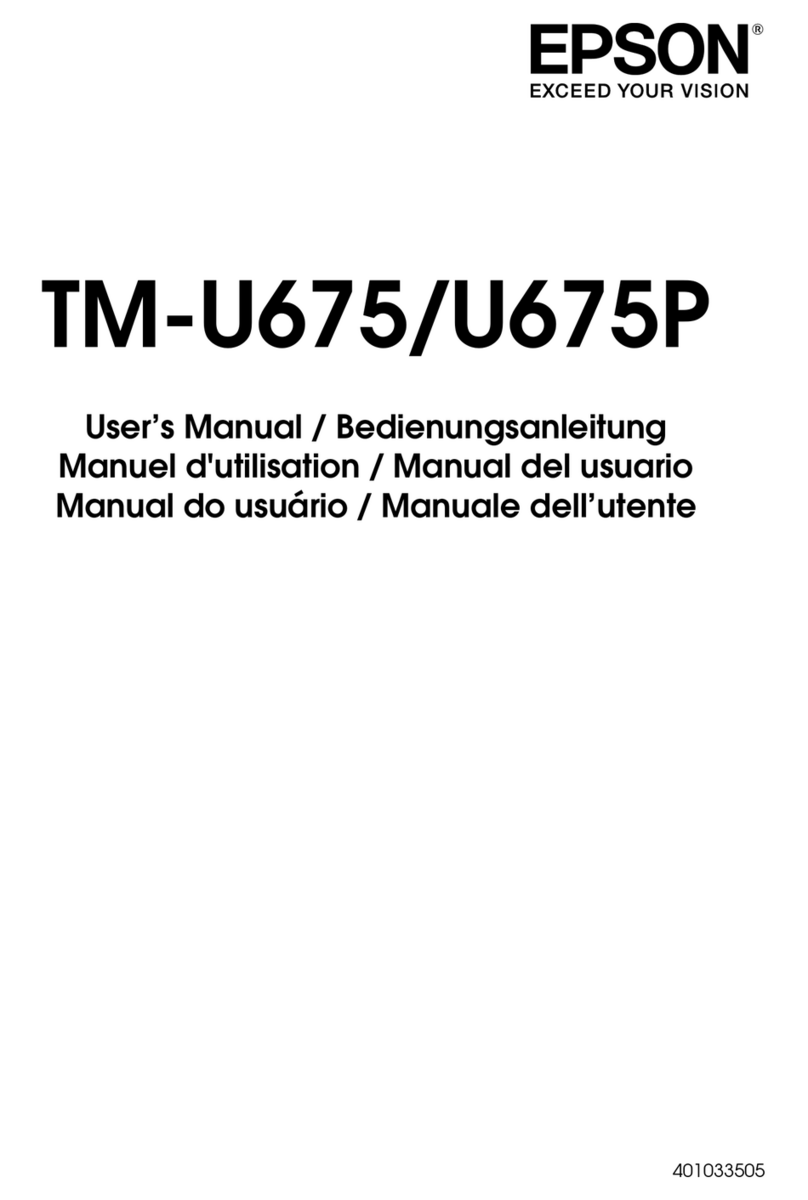 Epson U675P - TM B/W Dot-matrix Printer User manual