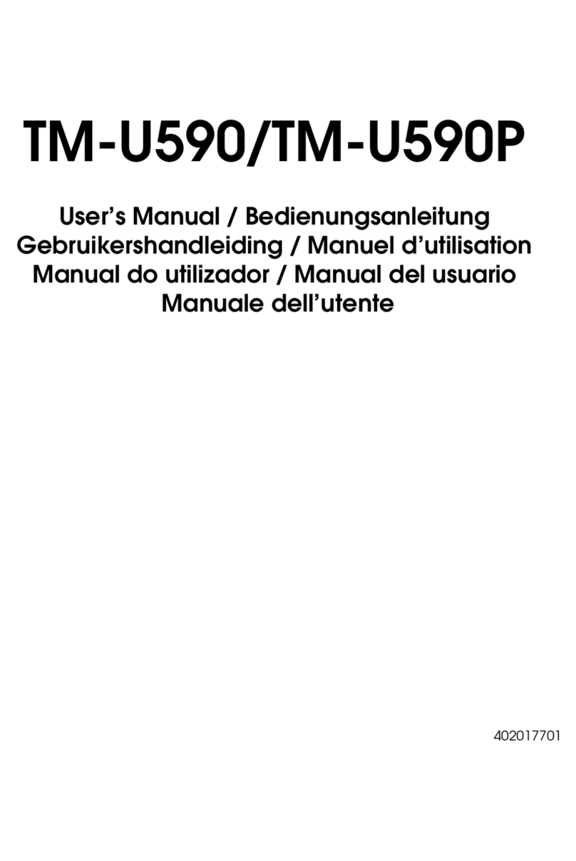 Epson U590P - TM B/W Dot-matrix Printer User manual