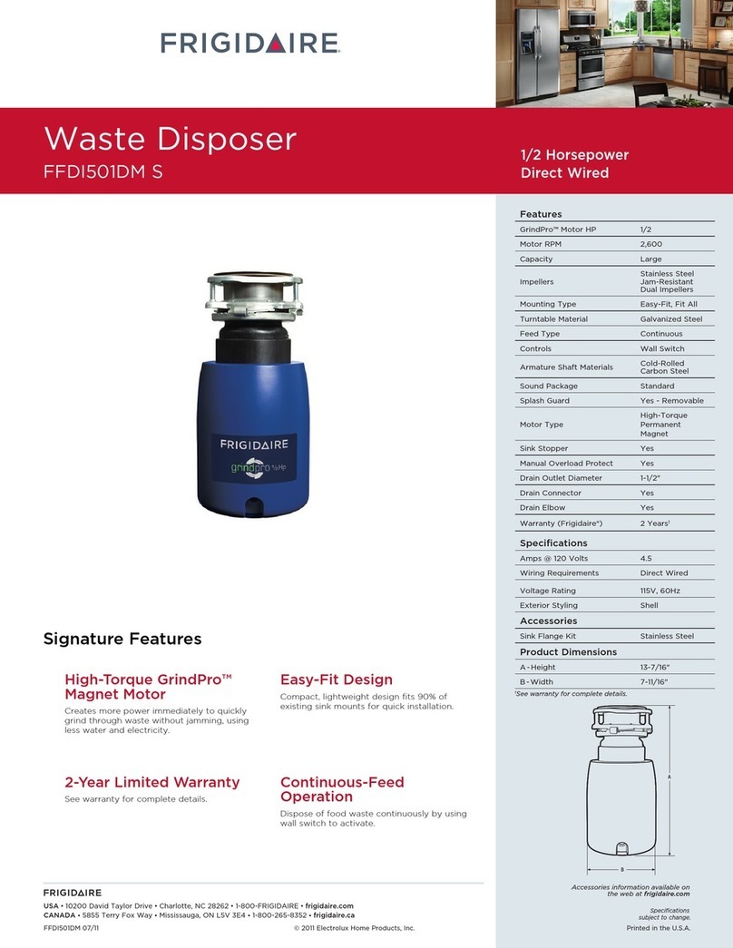 Frigidaire FFDI501DMS Product specifications
