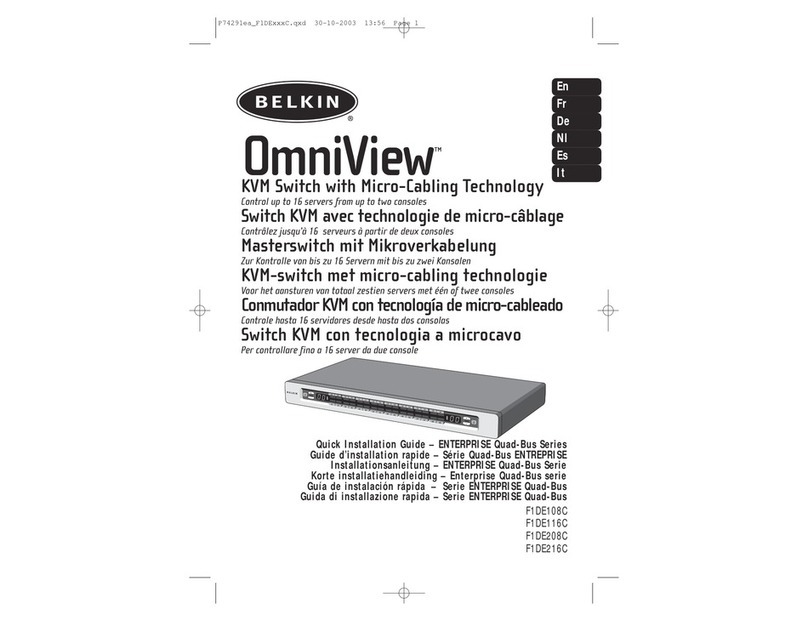 Belkin OmniView F1DE108C Quick installation guide Belkin OmniView F1DE108C Quick installation guide