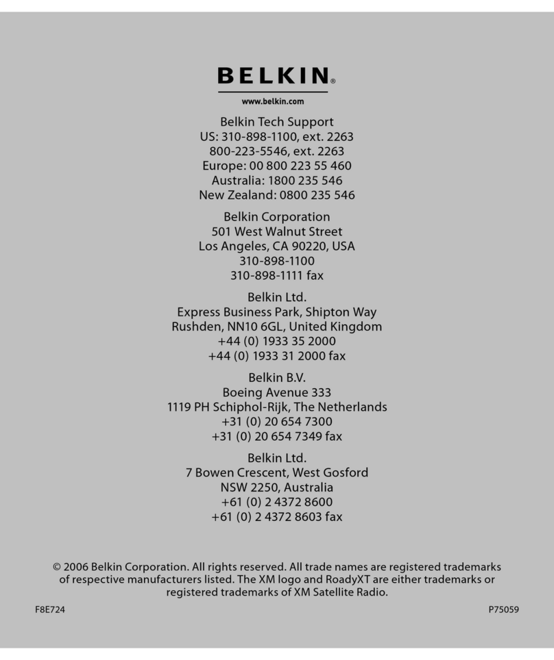 Belkin F8E724 - Mobility Kit For Xpress user manual