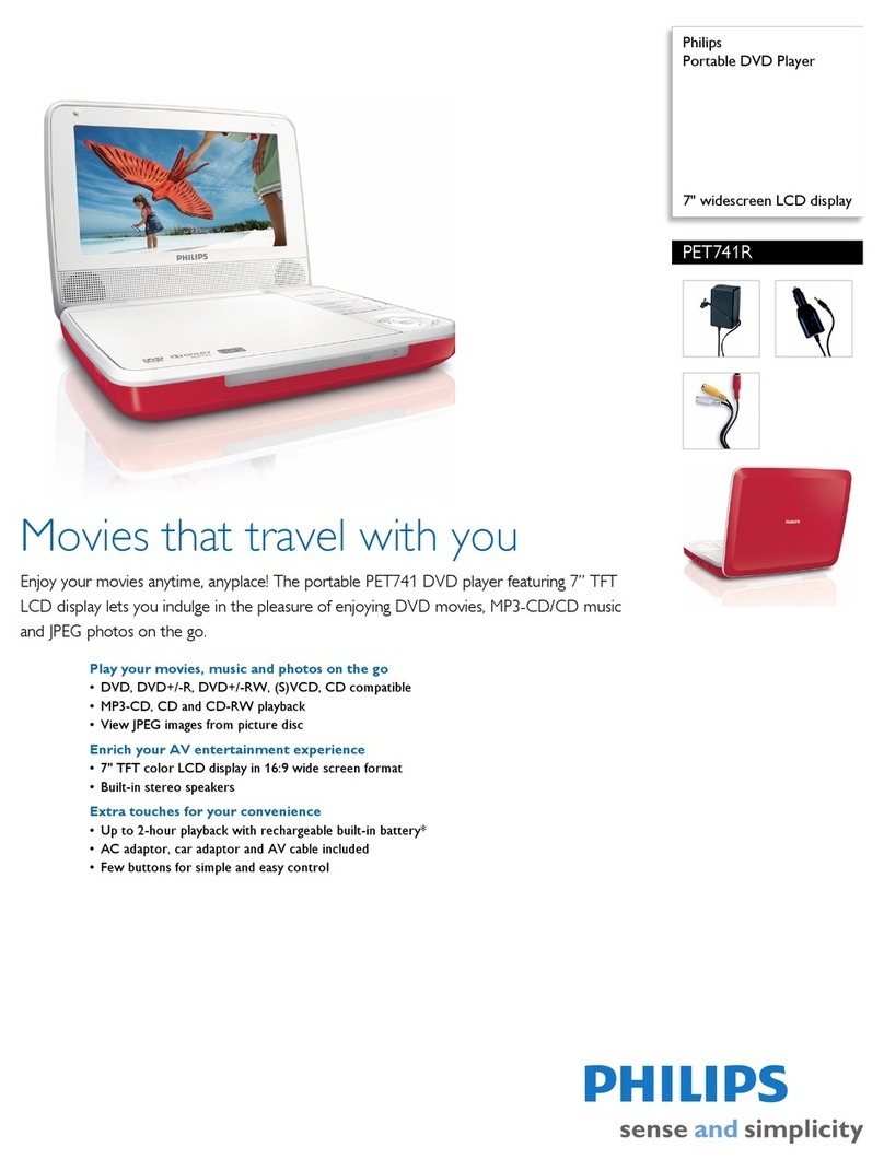 Philips PET741R User manual