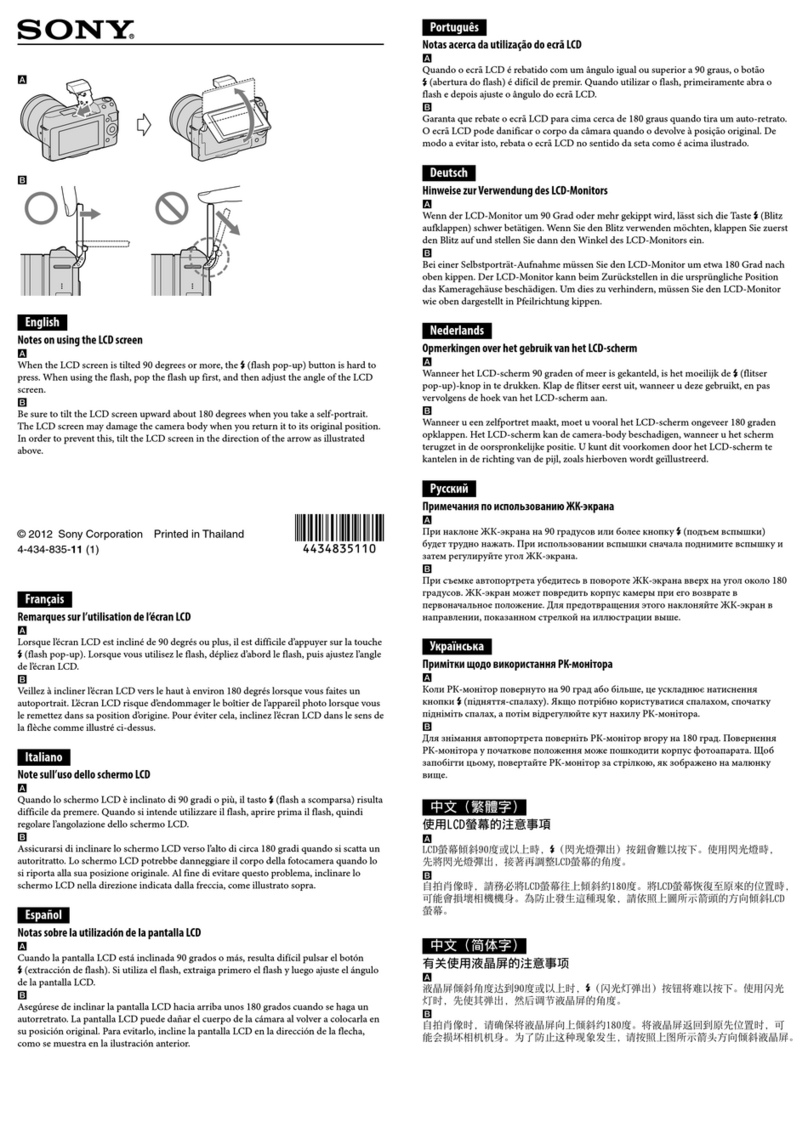 Sony NEX-F3K Quick start guide