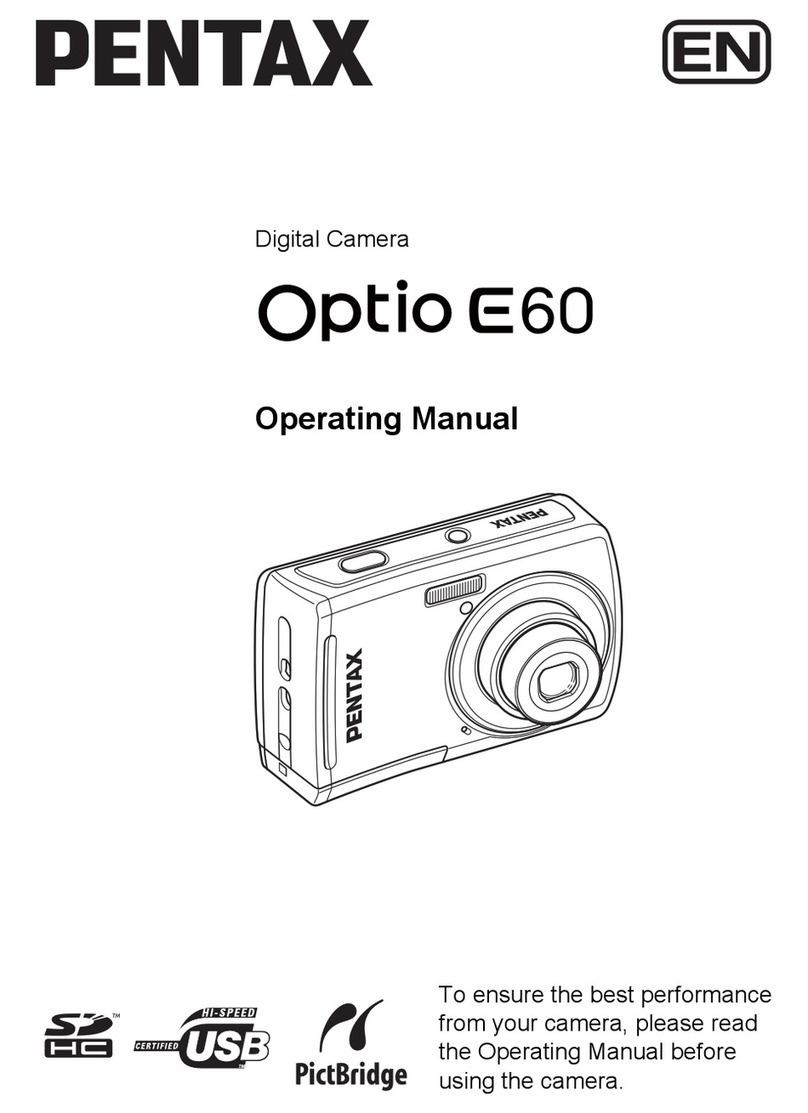 Pentax MG2E60-BLK - Optio E60 10.1MP Digital Camera User manual