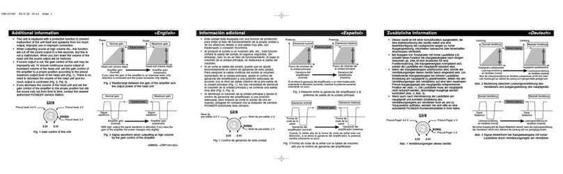 Pioneer GM 7200M - Amplifier - 500 Watts x 1 Installation manual