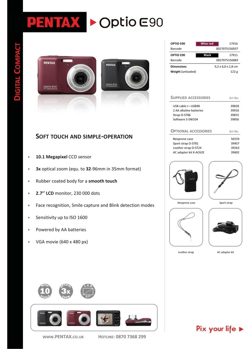 Pentax Optio E90 Black User manual Pentax Optio E90 Black User manual