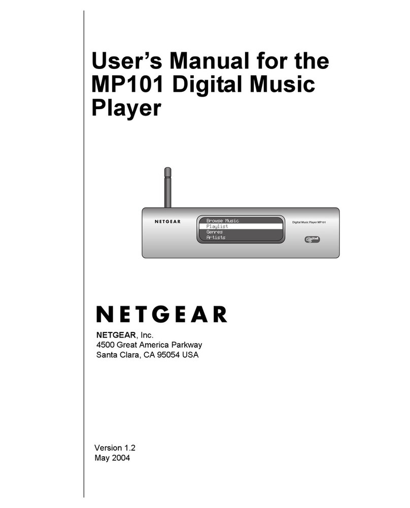 NETGEAR MP101 - Network Audio Player User manual