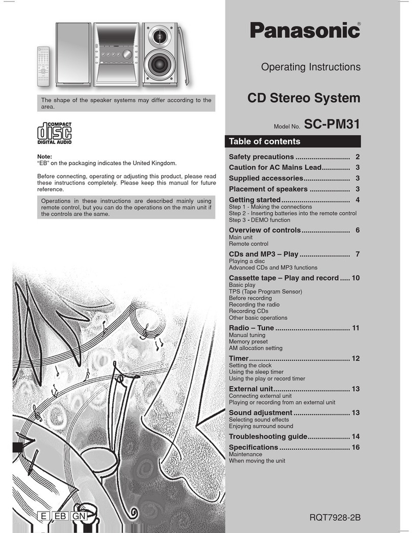 Panasonic PM31 - SC Micro System User manual