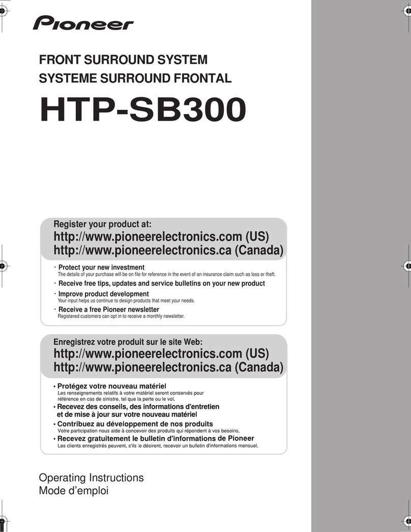 Pioneer HTP-SB300 User manual