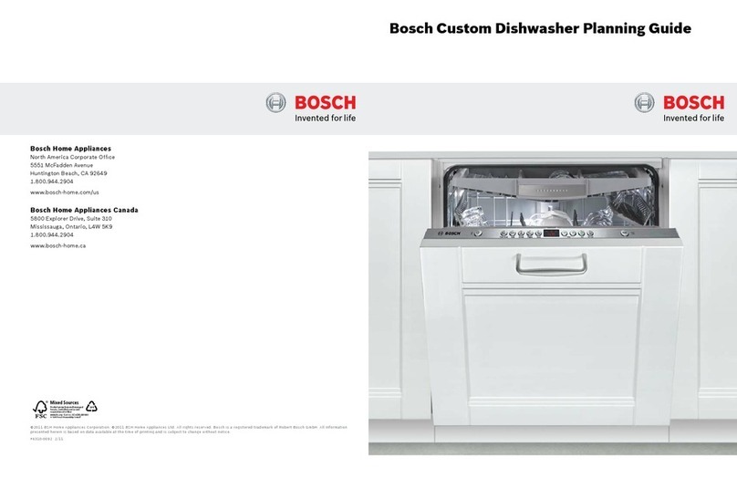 Bosch SHE68E05UC - 24" Evolution 800 Planning guide