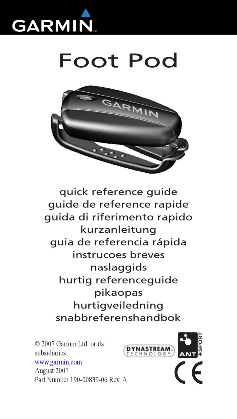 Garmin Forerunner 305 - Running GPS Receiver Quick reference guide