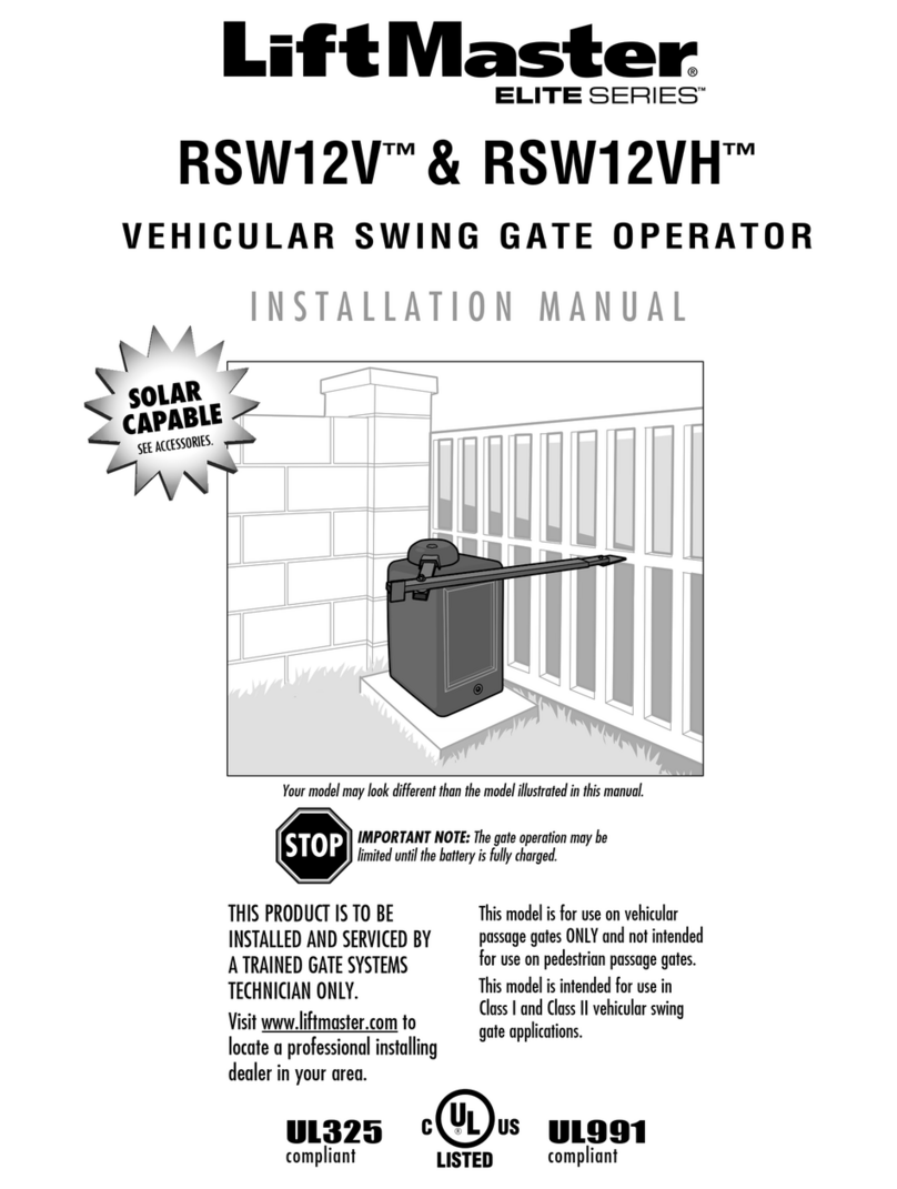 Chamberlain Elite RSW12V User manual